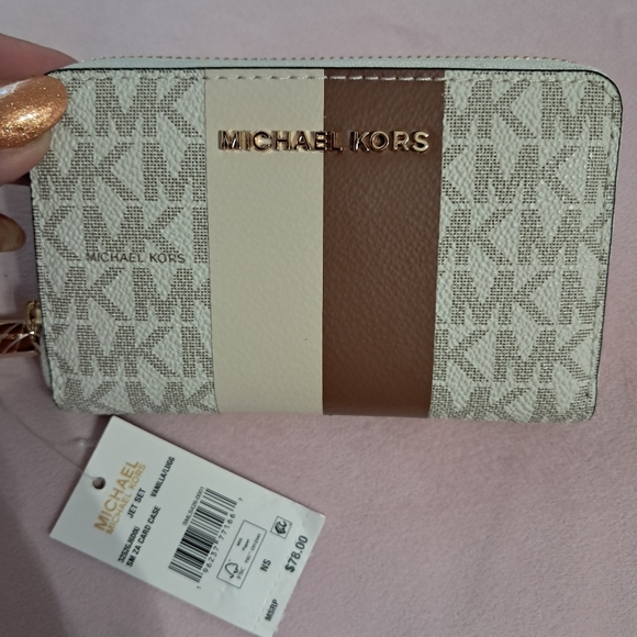 Michael Kors Brown and Cream Wallet